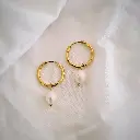 Pearl Hoop Earrings